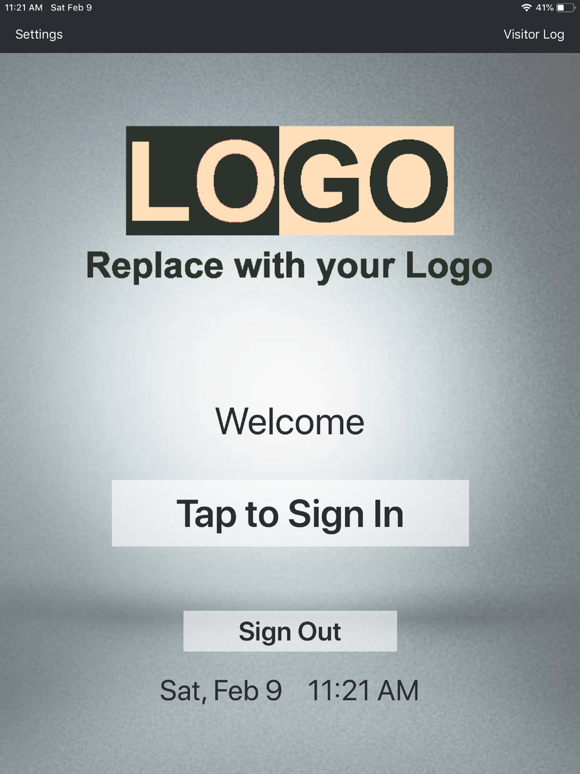 Simple Visitor Log visitor badge preview